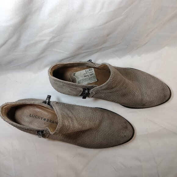 Lucky Brand Grey Suede Booties - Picture 5 of 9